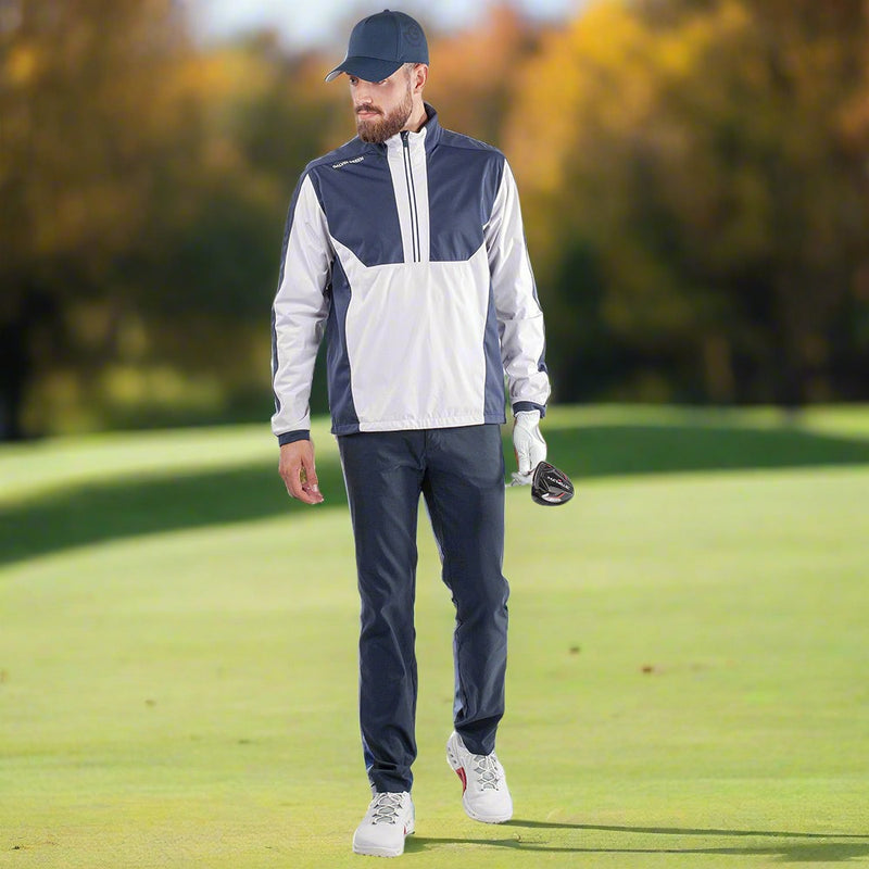 Galvin Green Lawrence Windstopper 1/4 Zip Pullover - White/Navy