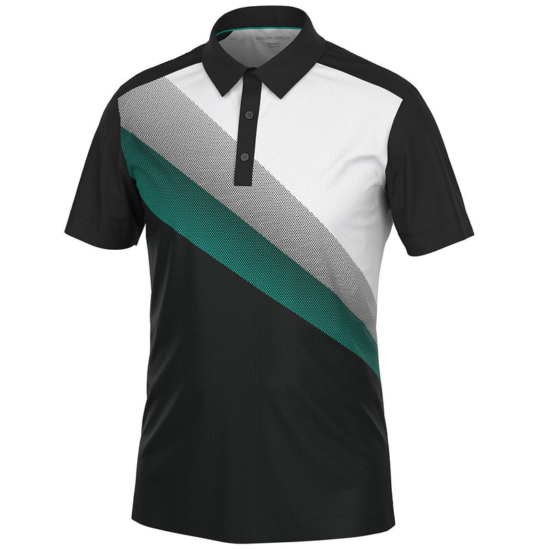 Galvin Green Macoy Polo Shirt - Black/Atlantis Green