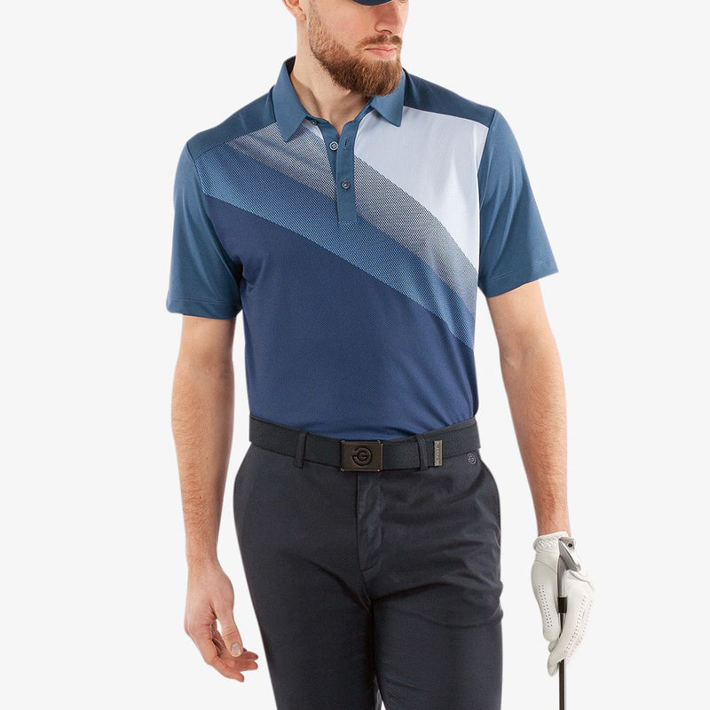 Galvin Green Macoy Polo Shirt - Navy/Alaskan Blue