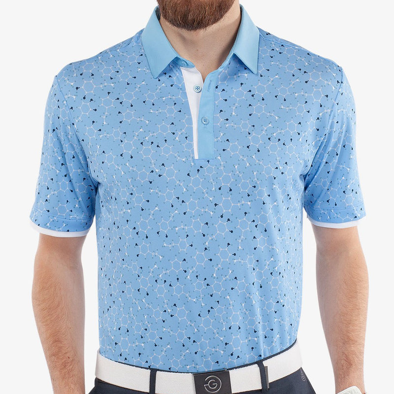 Galvin Green Mannix Polo Shirt - Alaskan Blue/Navy