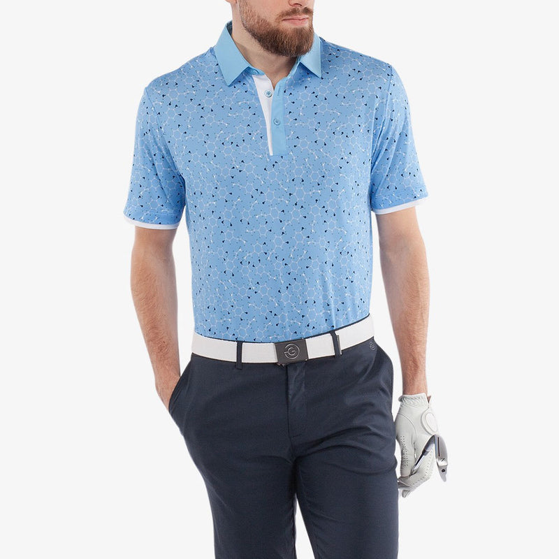 Galvin Green Mannix Polo Shirt - Alaskan Blue/Navy