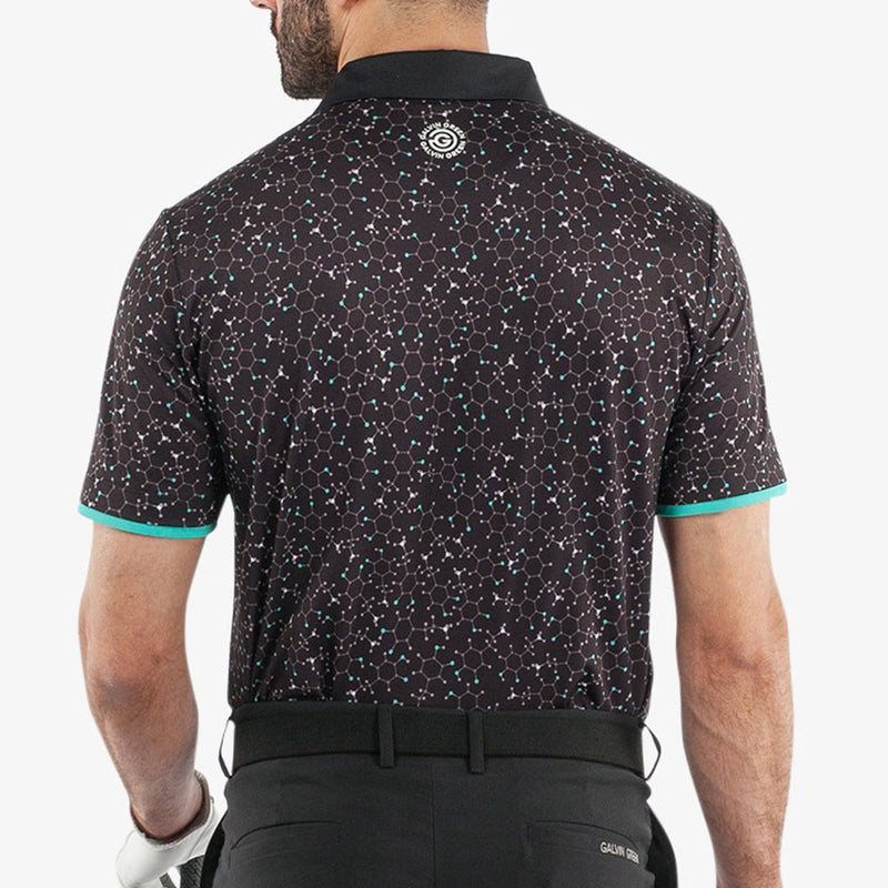 Galvin Green Mannix Polo Shirt - Black/Atlantis Green