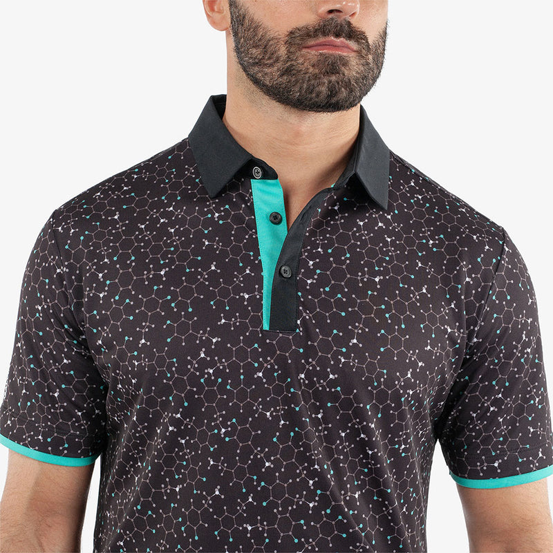 Galvin Green Mannix Polo Shirt - Black/Atlantis Green