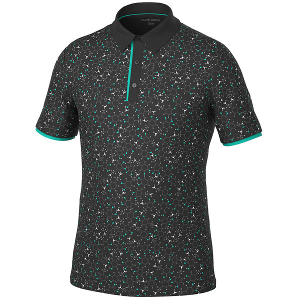 Galvin Green Mannix Polo Shirt - Black/Atlantis Green