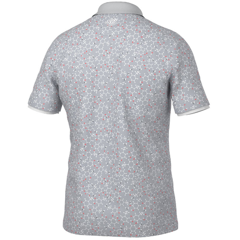 Galvin Green Mannix Polo Shirt - Cool Grey/Coral