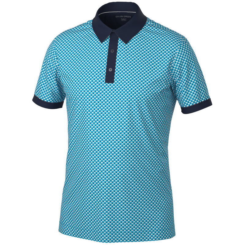 Galvin Green Mate Polo Shirt - Aqua/Navy