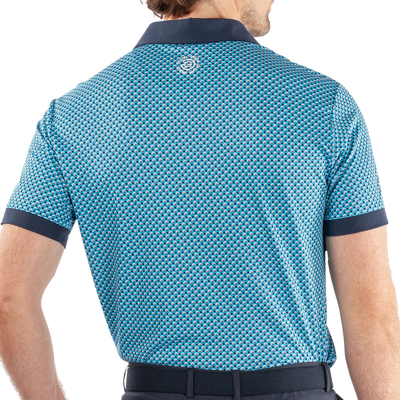 Galvin Green Mate Polo Shirt - Aqua/Navy