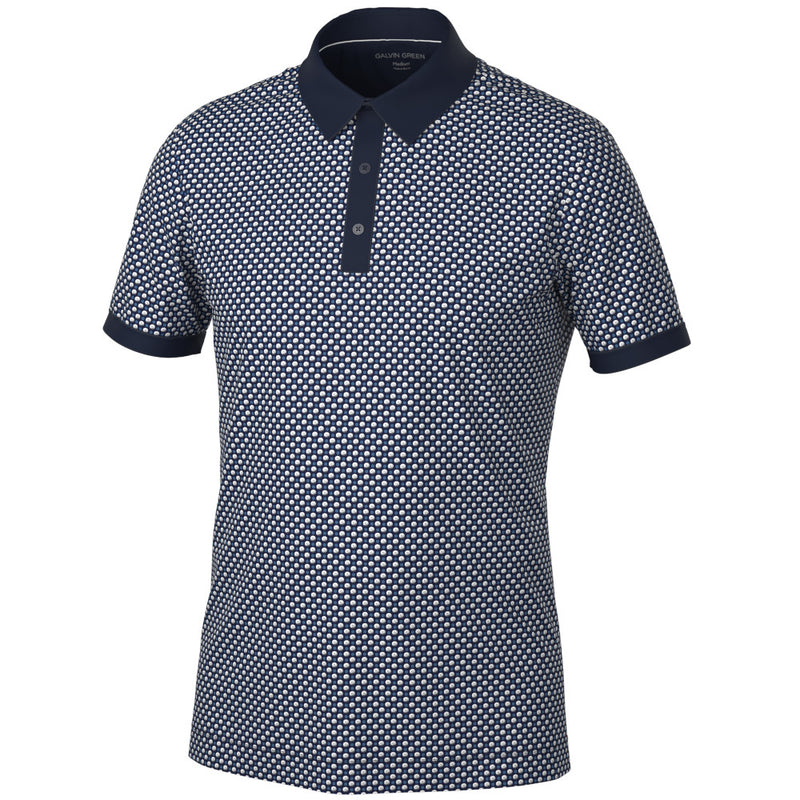 Galvin Green Mate Polo Shirt - Cool Grey/Navy