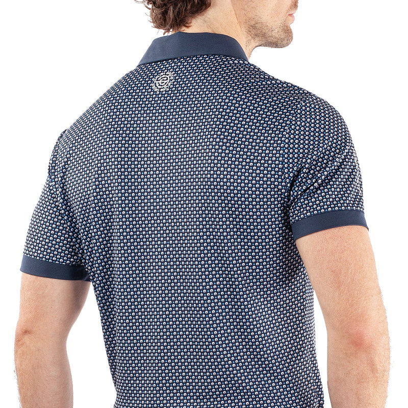 Galvin Green Mate Polo Shirt - Cool Grey/Navy