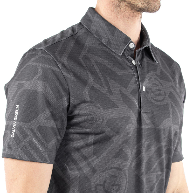 Galvin Green Maze Polo Shirt - Black