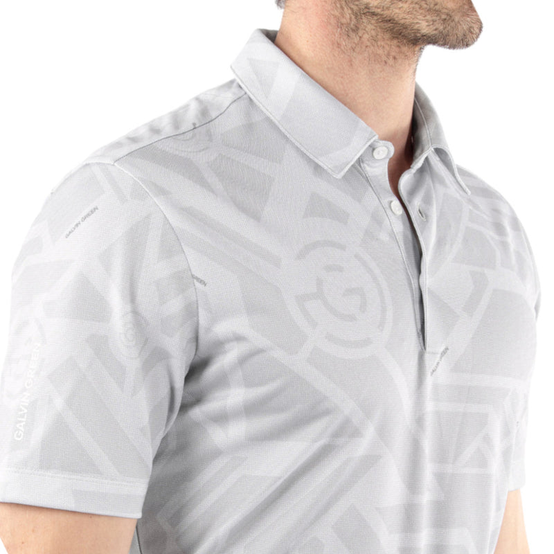 Galvin Green Maze Polo Shirt - Cool Grey