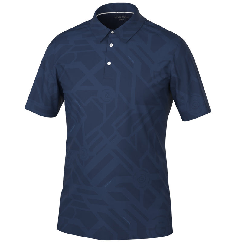 Galvin Green Maze Polo Shirt - Navy