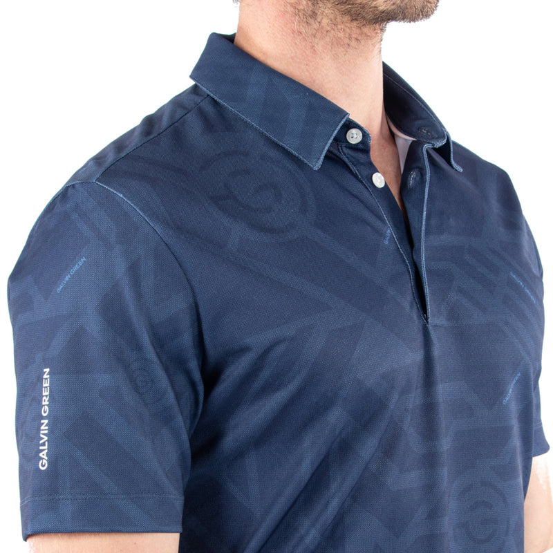 Galvin Green Maze Polo Shirt - Navy