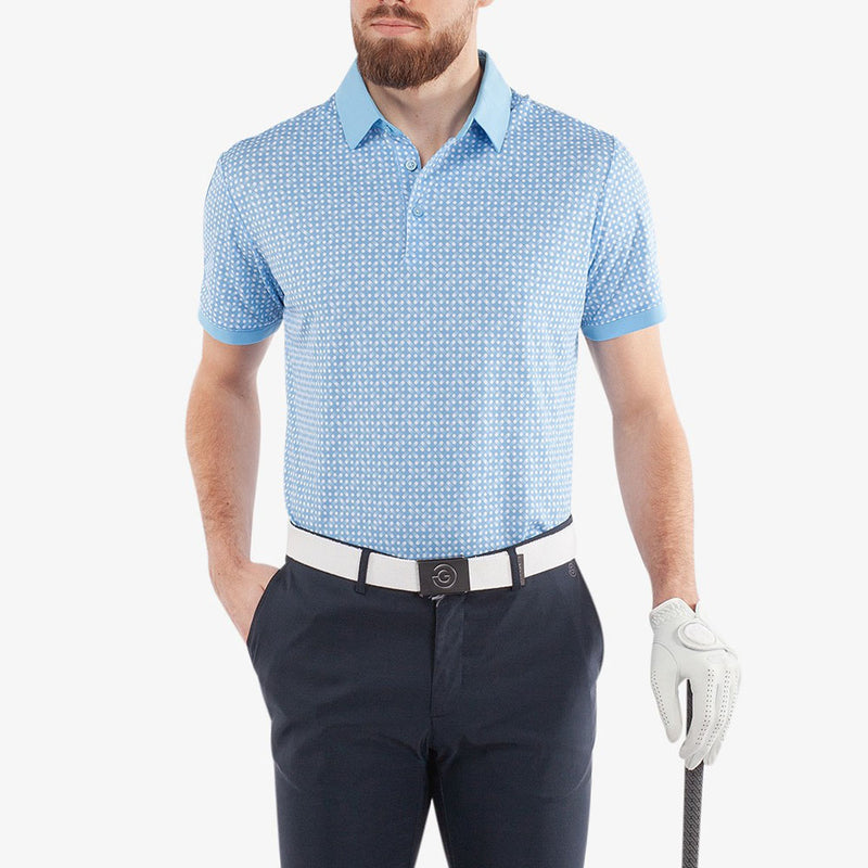 Galvin Green Melvin Polo Shirt - Alaskan Blue/White