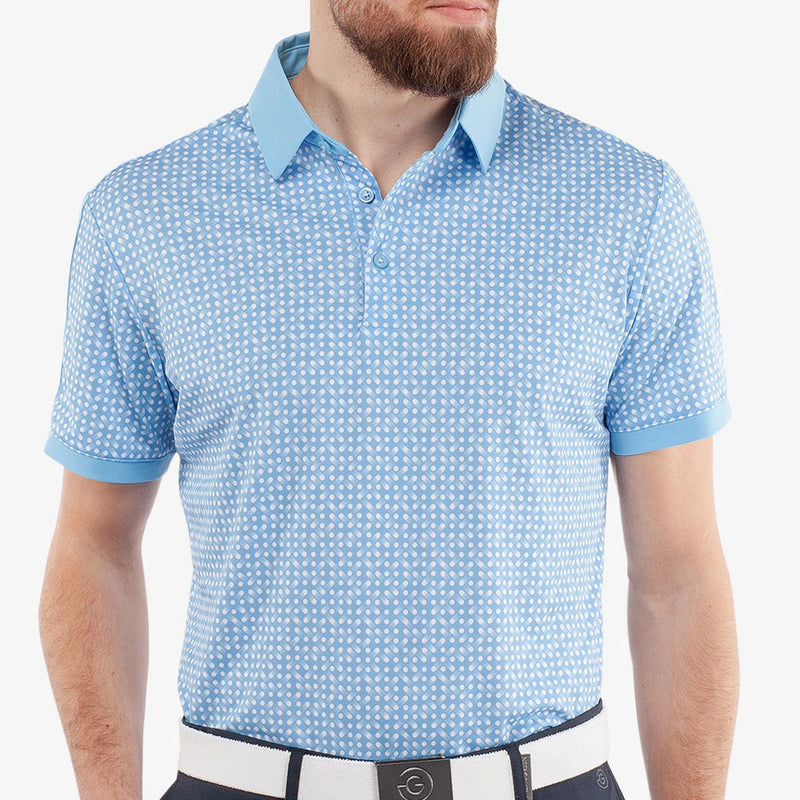 Galvin Green Melvin Polo Shirt - Alaskan Blue/White