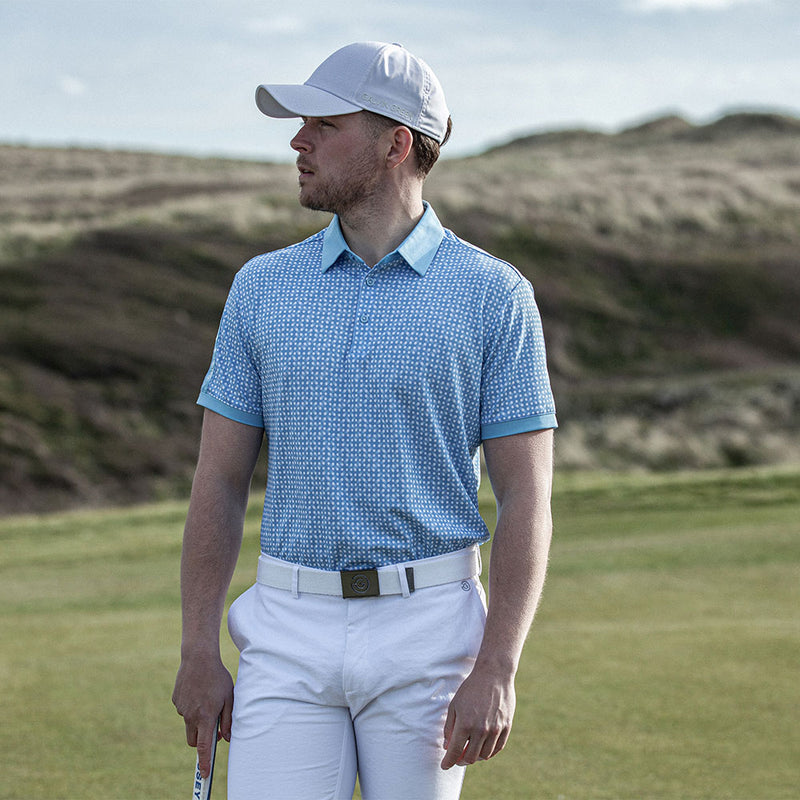 Galvin Green Melvin Polo Shirt - Alaskan Blue/White