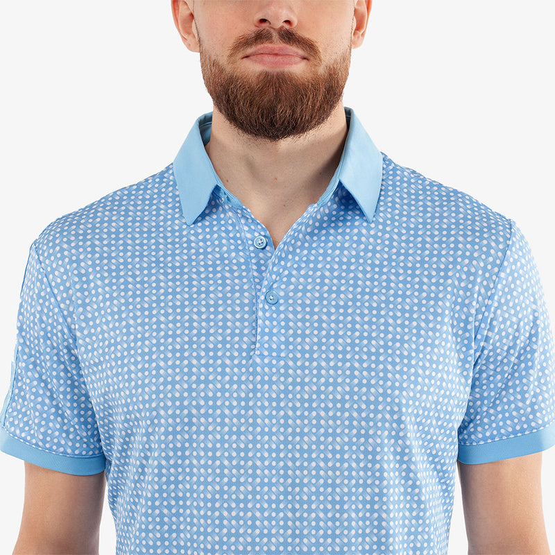 Galvin Green Melvin Polo Shirt - Alaskan Blue/White