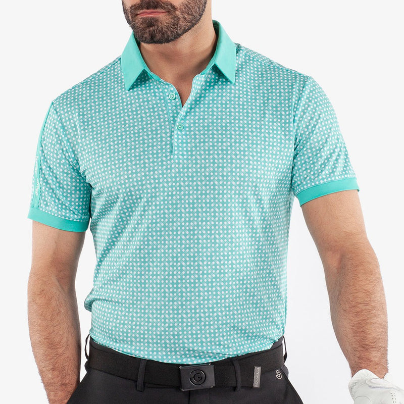 Galvin Green Melvin Polo Shirt - Atlantis Green/White