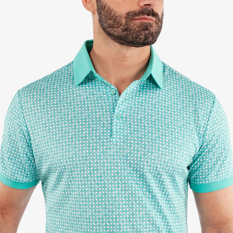 Galvin Green Melvin Polo Shirt - Atlantis Green/White