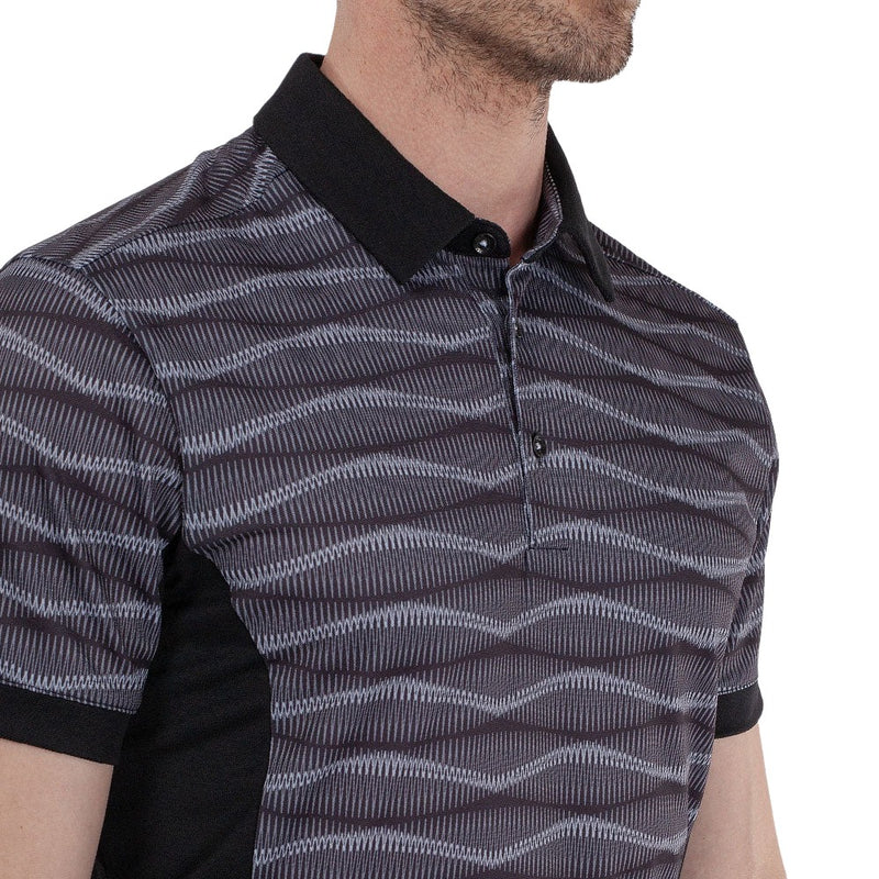 Galvin Green Merlin Polo Shirt - Black/Sharkskin