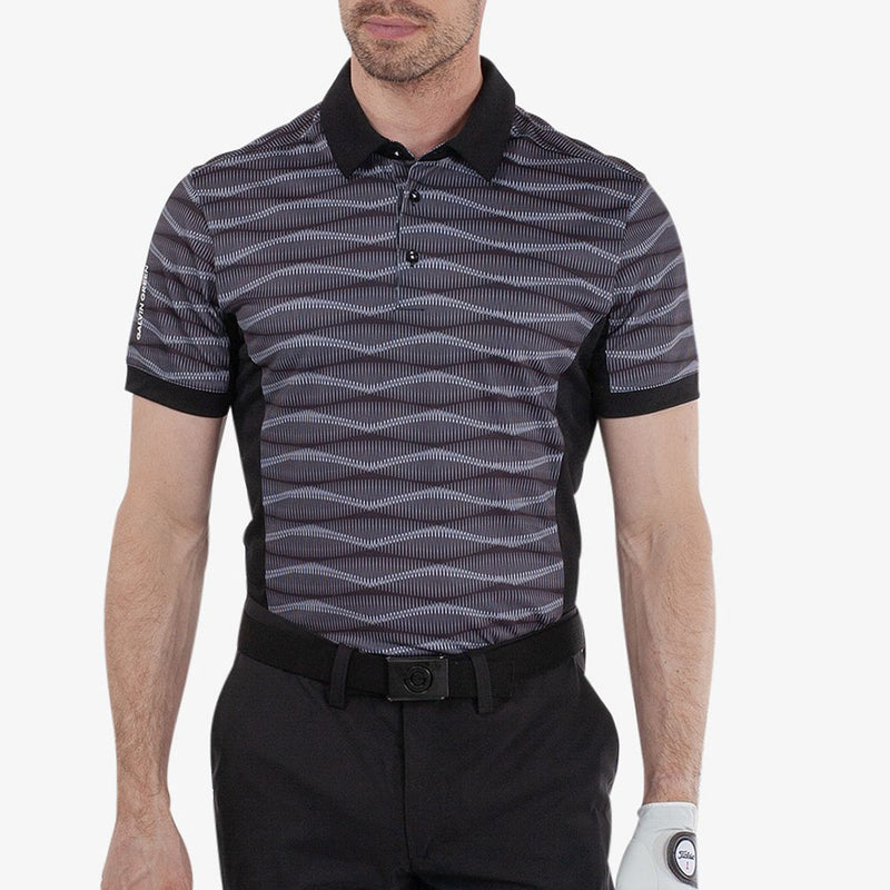 Galvin Green Merlin Polo Shirt - Black/Sharkskin