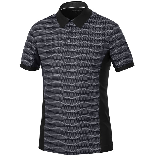 Galvin Green Merlin Polo Shirt - Black/Sharkskin