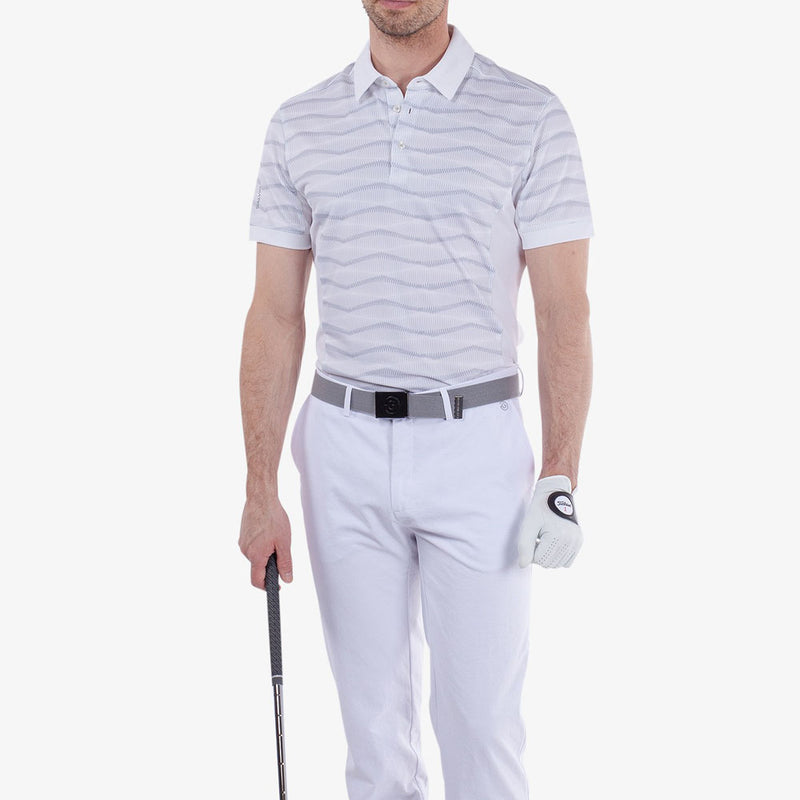 Galvin Green Merlin Polo Shirt - White/Cool Grey