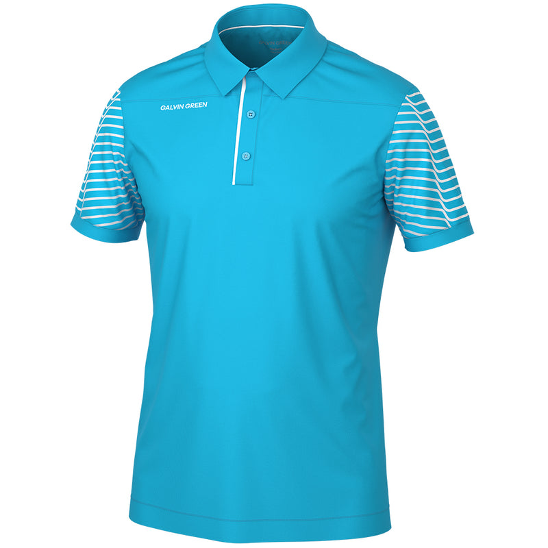 Galvin Green Milion Polo Shirt - Aqua/White