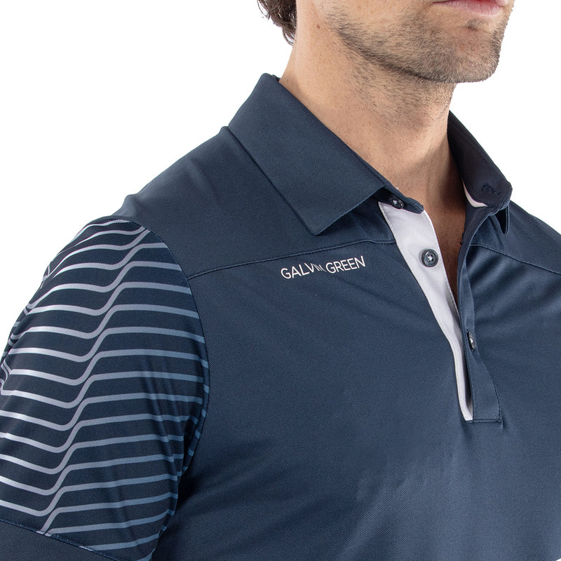 Galvin Green Milion Polo Shirt - Navy/White