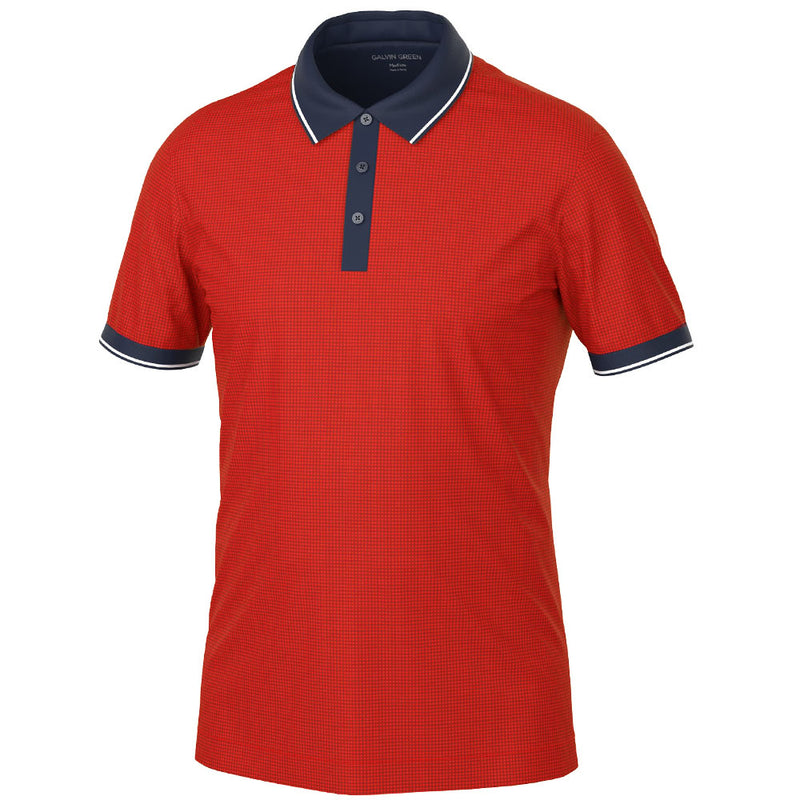 Galvin Green Miller Polo Shirt - Red/Navy