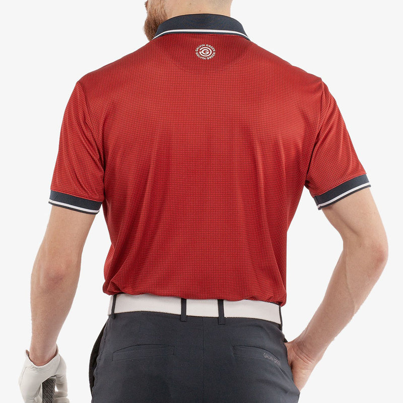 Galvin Green Miller Polo Shirt - Red/Navy