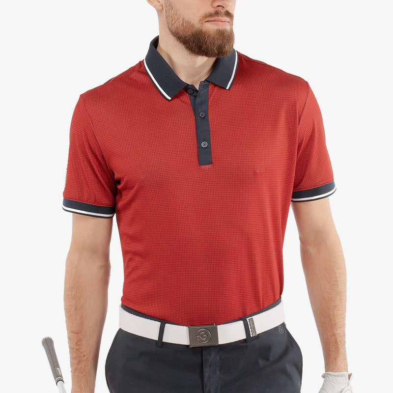 Galvin Green Miller Polo Shirt - Red/Navy