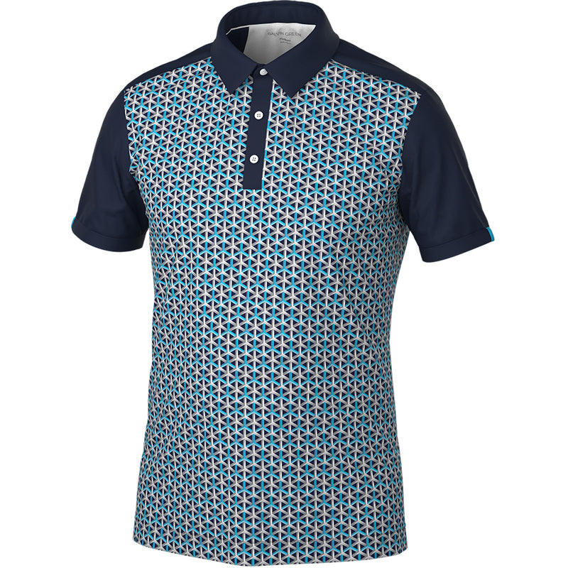 Galvin Green Mio Polo Shirt - Aqua/Navy