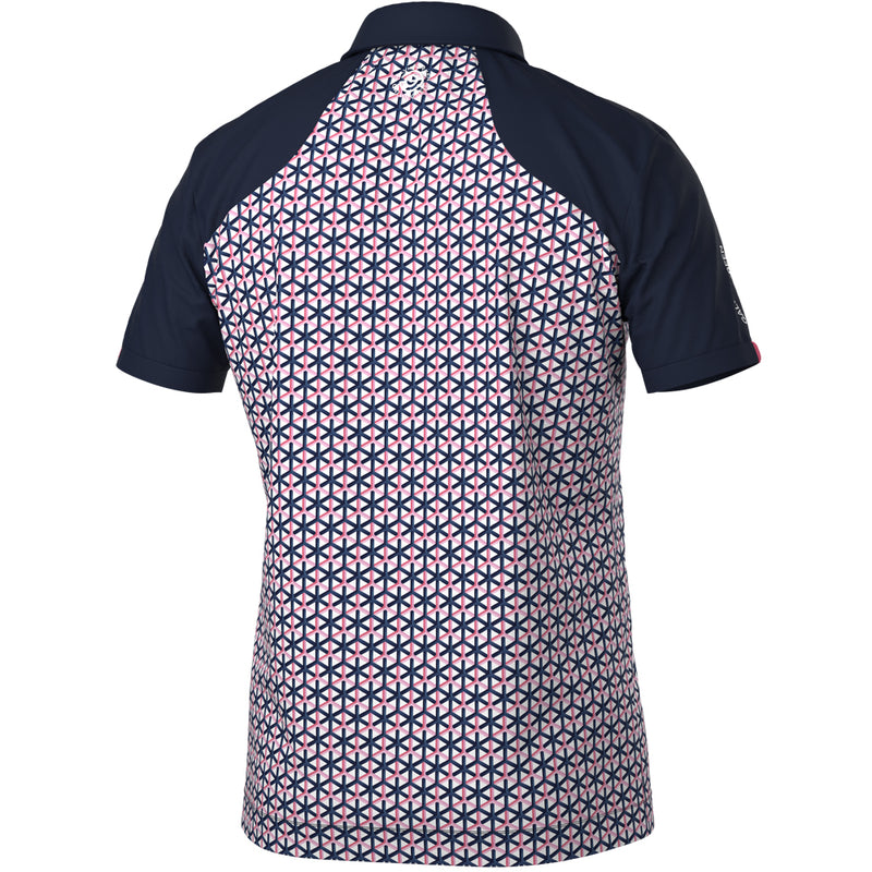 Galvin Green Mio Polo Shirt - Camelia Rose/Navy