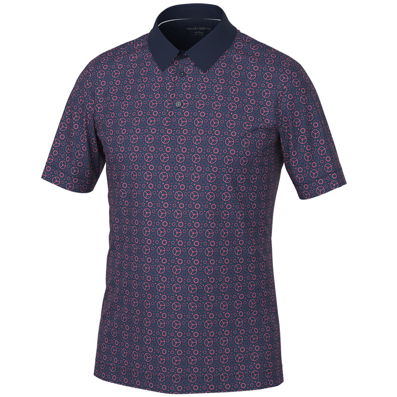 Galvin Green Miracle Polo Shirt - Camelia Rose/Navy