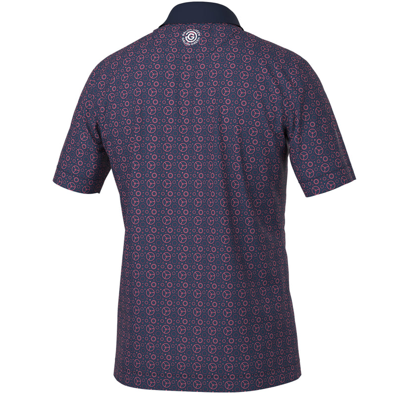 Galvin Green Miracle Polo Shirt - Camelia Rose/Navy