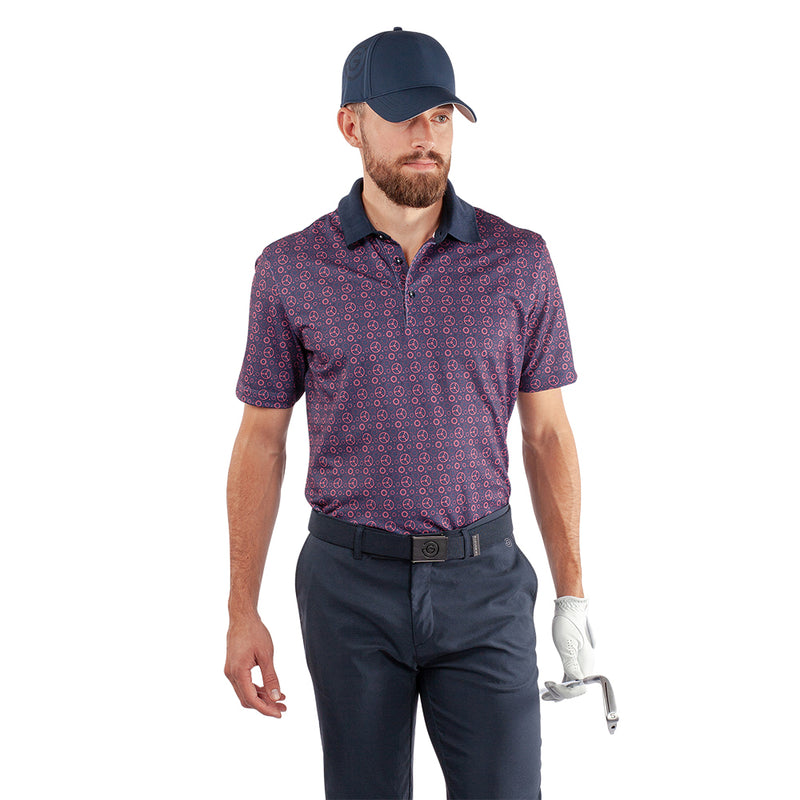 Galvin Green Miracle Polo Shirt - Camelia Rose/Navy