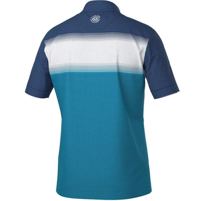 Galvin Green Mirca Ventil8+ Polo Shirt - Aqua/White/Navy