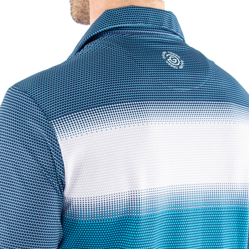 Galvin Green Mirca Ventil8+ Polo Shirt - Aqua/White/Navy