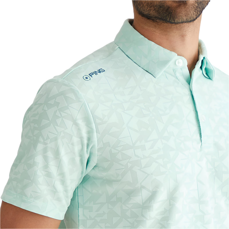 Ping Geo-Camo Polo Shirt - Misty Green