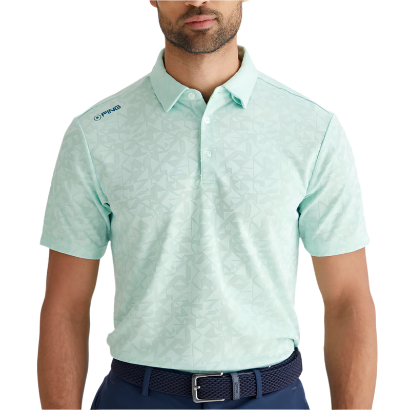 Ping Geo-Camo Polo Shirt - Misty Green