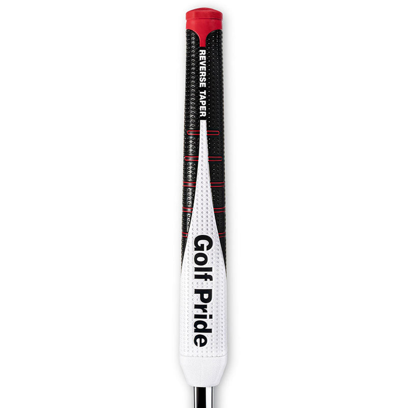 Golf Pride Reverse Taper Flat Large Putter Grip - Black/White/Red