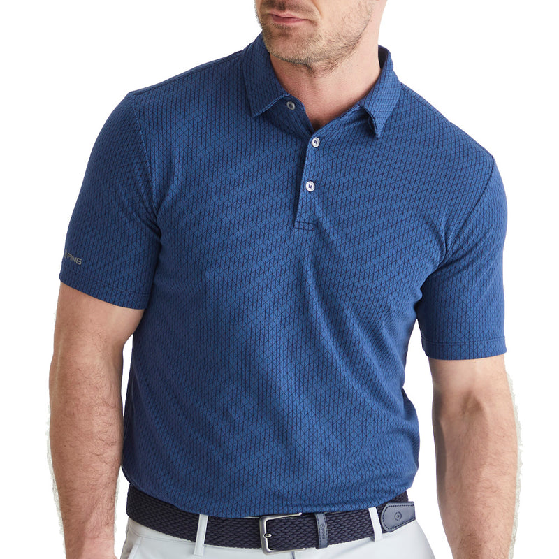 Ping Hershel Polo Shirt - Oxford Blue Multi