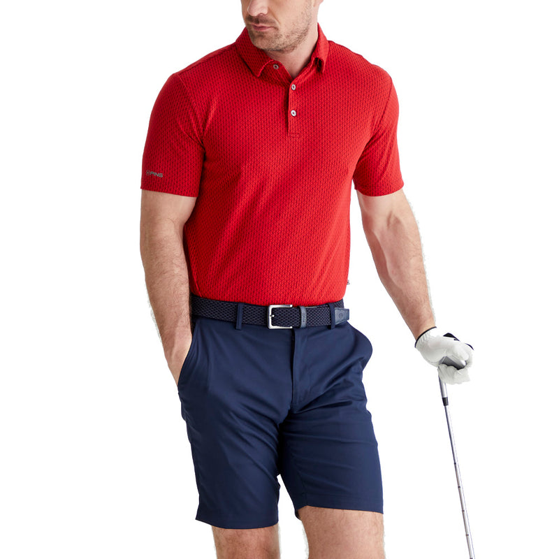 Ping Hershel Polo Shirt - Rich Red Multi