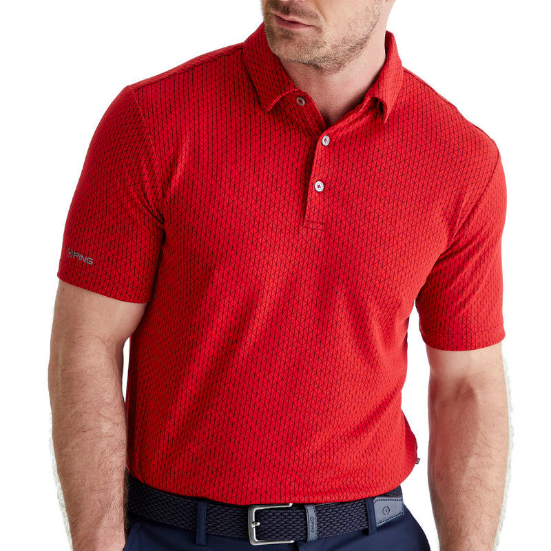 Ping Hershel Polo Shirt - Rich Red Multi