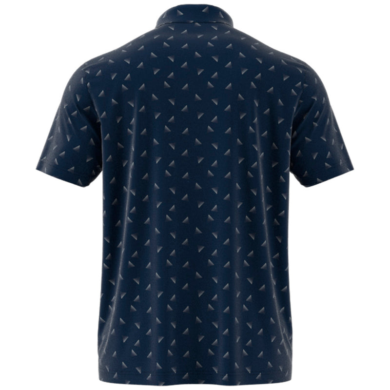 adidas Ultimate365 Printed Mesh Polo Shirt - Collegiate Navy/Wonder Silver