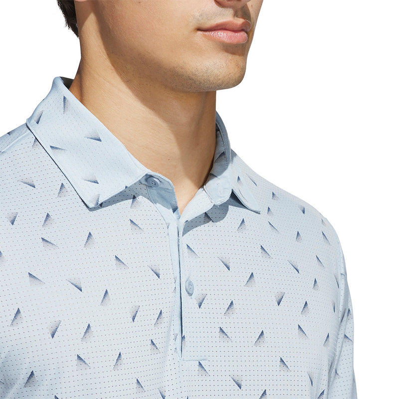 Adidas Ultimate365 Printed Mesh Polo Shirt - Wonder Blue/Collegiate Navy