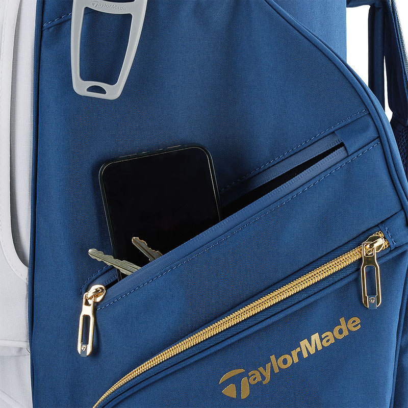 TaylorMade Kalea Gold Ladies Cart Bag - Navy/White