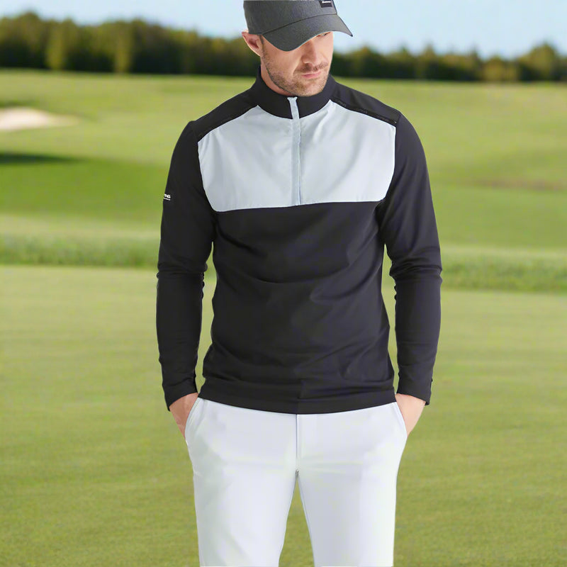 Ping Keeton 1/2 Zip Mid Layer  - Black/Pearl Grey