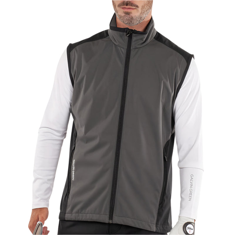 Galvin Green Leo Windproof Gilet - Forged Iron/Black